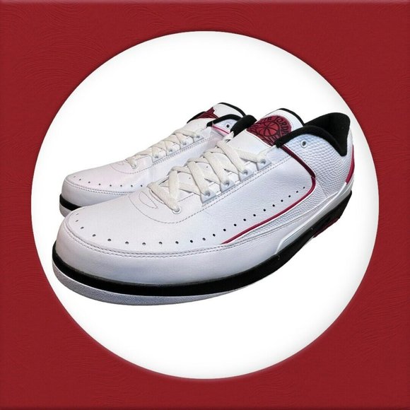 New Nike Air Jordan 2 Retro Low Chicago 2016 Sz 18 Red White Black OG 832819-101 - Picture 6 of 15